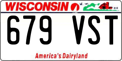 WI license plate 679VST