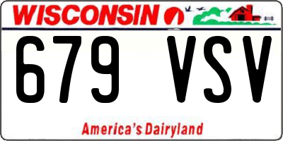 WI license plate 679VSV