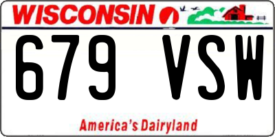 WI license plate 679VSW