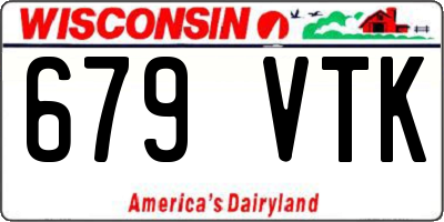 WI license plate 679VTK