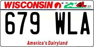 WI license plate 679WLA
