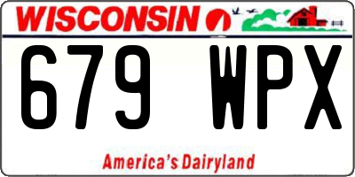 WI license plate 679WPX