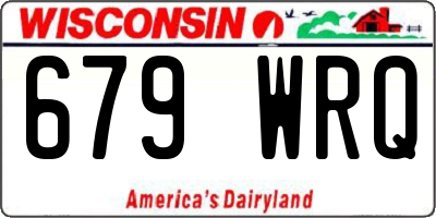 WI license plate 679WRQ