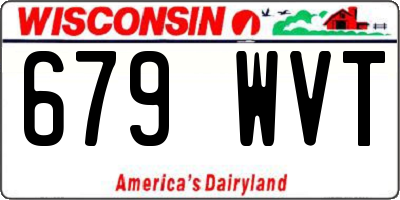 WI license plate 679WVT