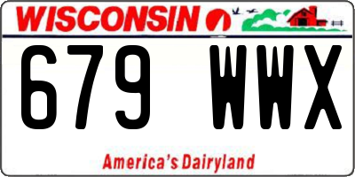 WI license plate 679WWX
