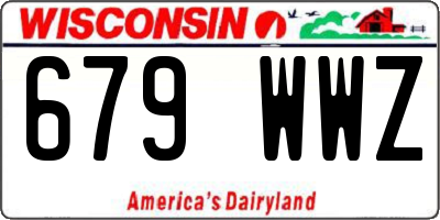 WI license plate 679WWZ