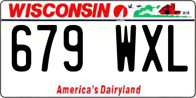WI license plate 679WXL