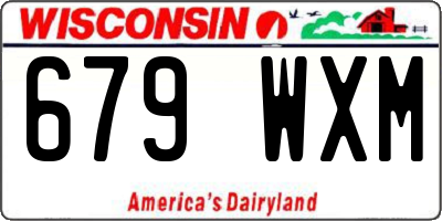 WI license plate 679WXM