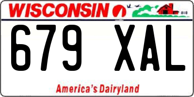 WI license plate 679XAL