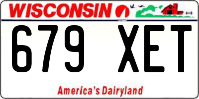 WI license plate 679XET