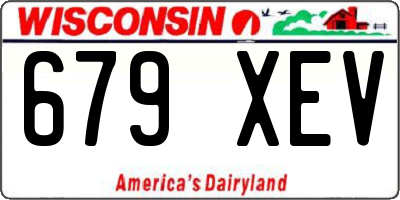 WI license plate 679XEV