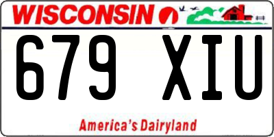 WI license plate 679XIU