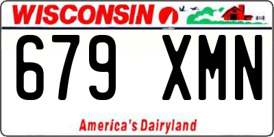WI license plate 679XMN