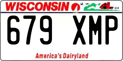 WI license plate 679XMP