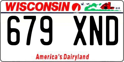 WI license plate 679XND
