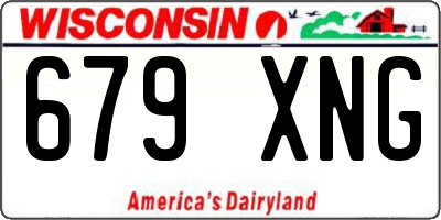 WI license plate 679XNG