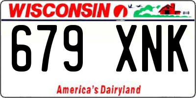 WI license plate 679XNK