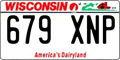 WI license plate 679XNP