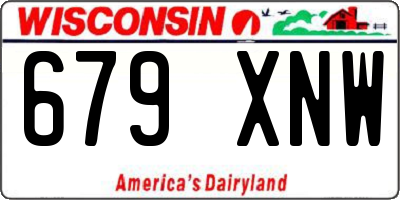 WI license plate 679XNW