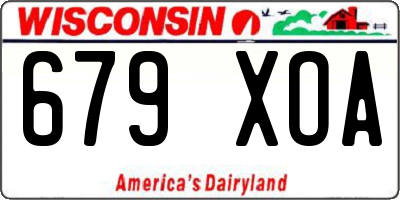 WI license plate 679XOA