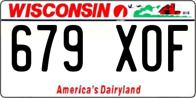 WI license plate 679XOF