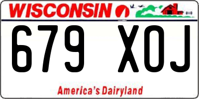 WI license plate 679XOJ