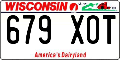 WI license plate 679XOT