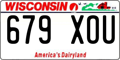 WI license plate 679XOU