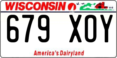 WI license plate 679XOY