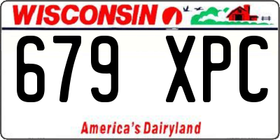 WI license plate 679XPC