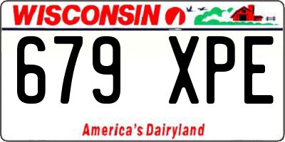 WI license plate 679XPE