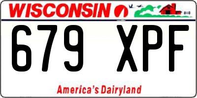 WI license plate 679XPF