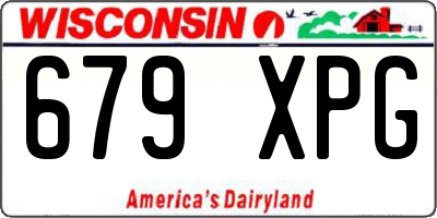 WI license plate 679XPG