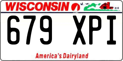 WI license plate 679XPI
