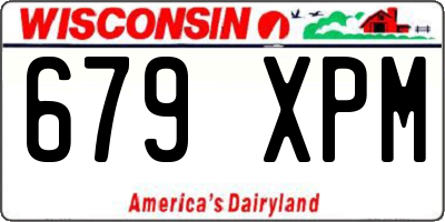 WI license plate 679XPM