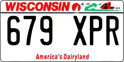 WI license plate 679XPR