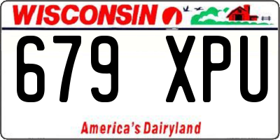 WI license plate 679XPU
