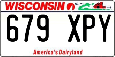 WI license plate 679XPY