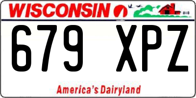 WI license plate 679XPZ