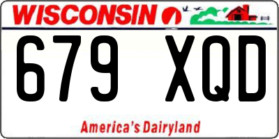 WI license plate 679XQD
