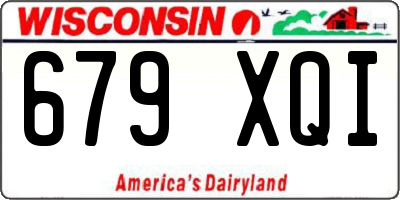 WI license plate 679XQI
