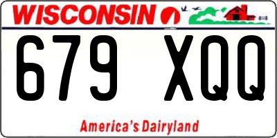 WI license plate 679XQQ