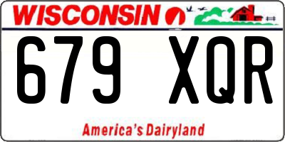 WI license plate 679XQR