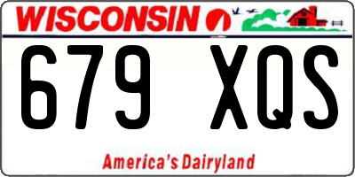 WI license plate 679XQS