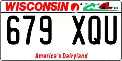 WI license plate 679XQU