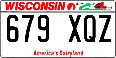 WI license plate 679XQZ