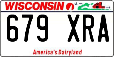 WI license plate 679XRA