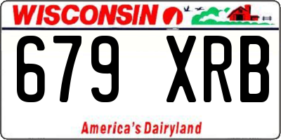 WI license plate 679XRB