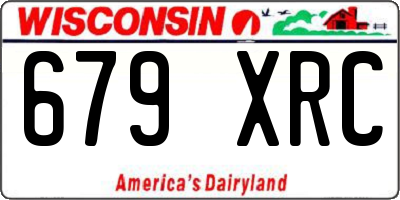 WI license plate 679XRC