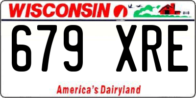 WI license plate 679XRE